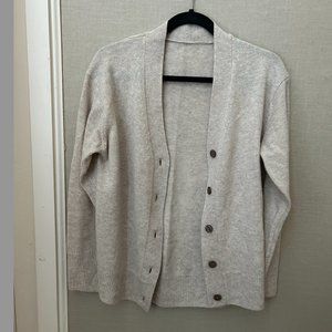 Muji Women's Wool Cardigan, Oatmeal, S